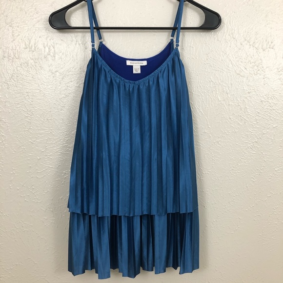 Boston Proper| Cobalt Blue Pleated Blouse
